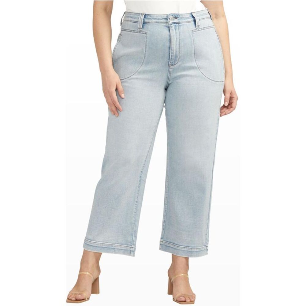 Jag Womens Plus Size Sophia Straight Leg Regular Cropped Jeans, NWT
